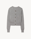 Nili Lotan March Cardigan In Light Grey Melange