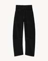 Nili Lotan Shon Cotton-blend Twill Tapered Pants In Black