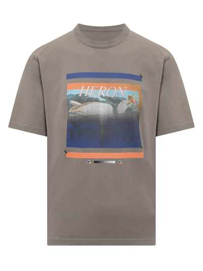 Heron Preston Graphic-print Cotton T-shirt In Grey