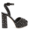 Giuseppe Zanotti New Betty Sparkle 120mm Platform Sandals In Black