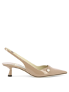 Jimmy Choo Amita 45 Slingback Pumps In Patent And Nappa Leather In Pink