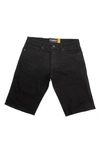 X-ray Ripped Raw Hem Denim Shorts In Jet Black