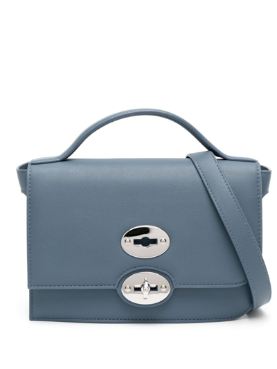 Zanellato Ella Leather Crossbody Bag In Blue