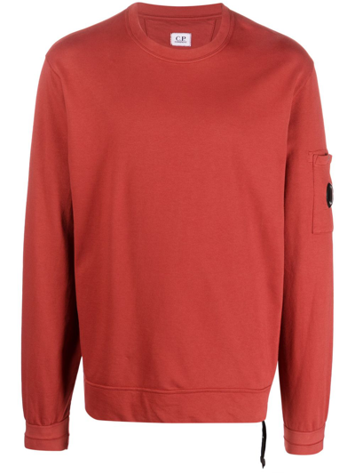 C.p. Company Side Zip-fastening Cotton Sweatshirt In Red