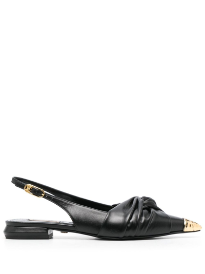 Roberto Cavalli Pettegole Singback Ballerinas In Black