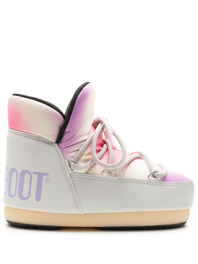Moon Boot Kids' Logo-print Ankle-length Boots In Grey