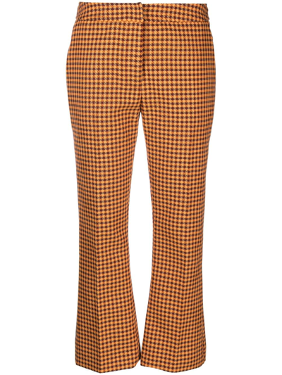 Marni Houndstooth Pattern Cropped Trousers In Multicoloured