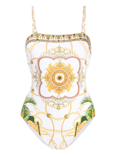 Camilla My Sweet Devotion Strapless Swimsuit In Multicolor