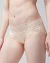 Soma Embraceable Super Soft Enchanting Lace Hipster In Light Nude