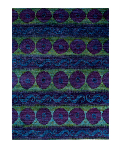 Adorn Hand Woven Rugs Modern M1652 9' X 12' Area Rug In Purple