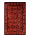 Adorn Hand Woven Rugs Fine Vibrance M1090 6'2" X 9'2" Area Rug In Red