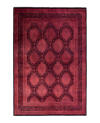 Adorn Hand Woven Rugs Fine Vibrance M1598 6' X 8'9" Area Rug In Black