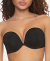 Felina Evolve Underwire Convertible Strapless Push-up Plunge Bra In Black