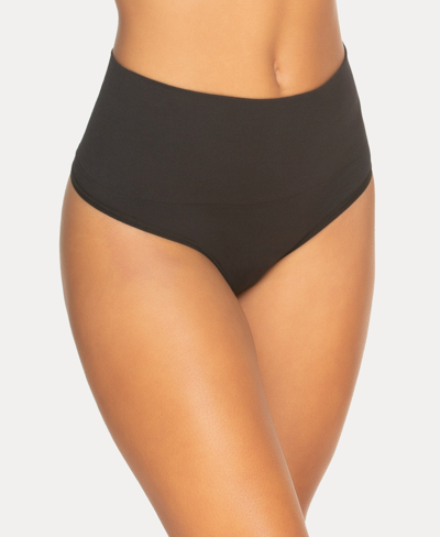 Felina Women's Fusion Waist Thong Shapewear In Black