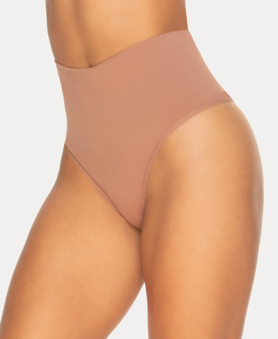 Felina Women's Fusion Waist Thong Shapewear In Hazelnut