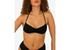Dippin Daisys Christina Tie Straps Bandeau Bikini Top In Black