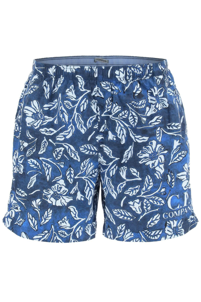 C.p. Company Flatt Nylon Swim Shorts Pants In Blue