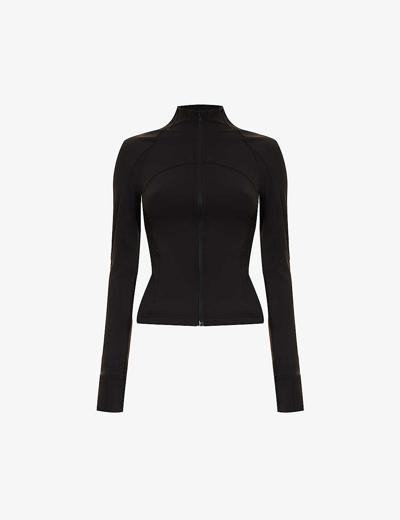 Lululemon Womens Black Define Nulu Cropped Stretch-woven Jacket