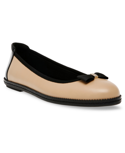 Anne Klein Women's Eve Ballet Flats In Nude Black - Manmade Fabric