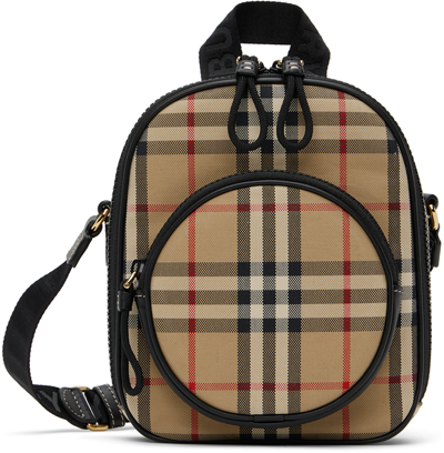 Burberry Kids' Vintage Check Crossbody Bag In Archive Beige