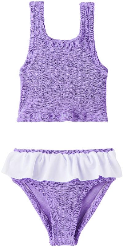 Hunza G Kids' Olive Bikini In Lilac