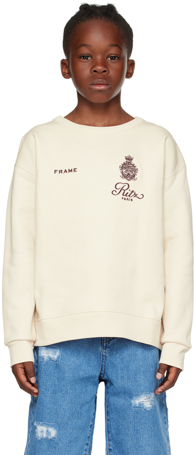 Frame Ssense Exclusive Kids Off-white 'ritz' Sweatshirt In Cream