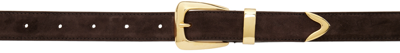 Khaite Brown 'the Benny' Belt In 899 Coffee