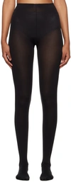 Wolford Black Opaque 80 Tights In 7005 Black