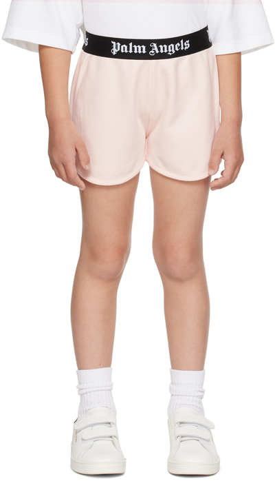 Palm Angels Kids Shorts Per Bambini In Rosa