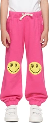 Palm Angels Smiley Print Track Pants In Pink ModeSens
