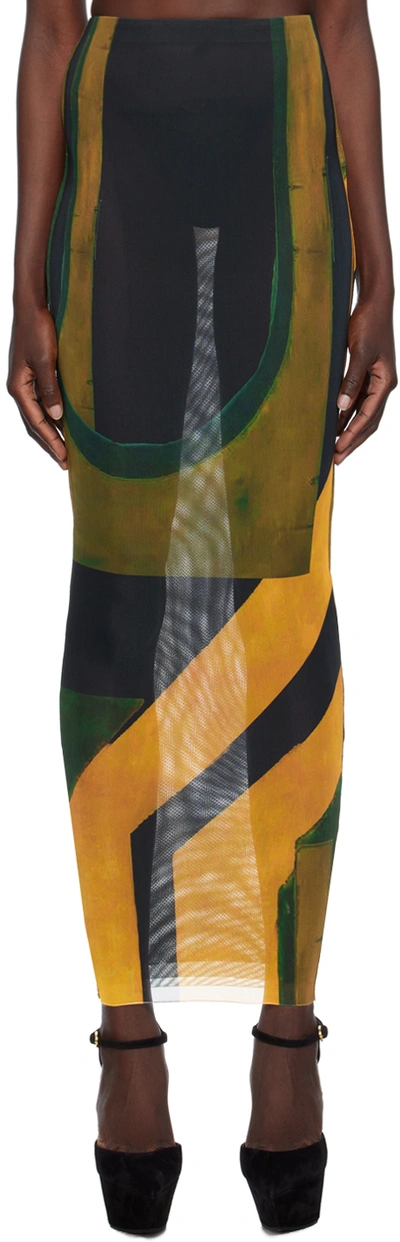 Louisa Ballou Ssense Exclusive Multicolor Midi Skirt In 0995 Arches