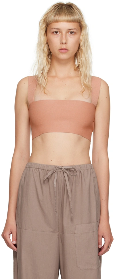 Victoria Beckham Tan Strap Tank Top In 489 Blush