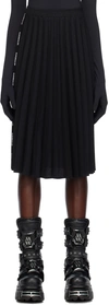 Vetements Black Pleated Maxi Skirt In Black