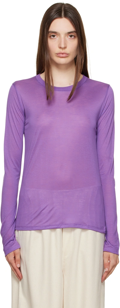 Baserange Purple Crewneck Long Sleeve T-shirt