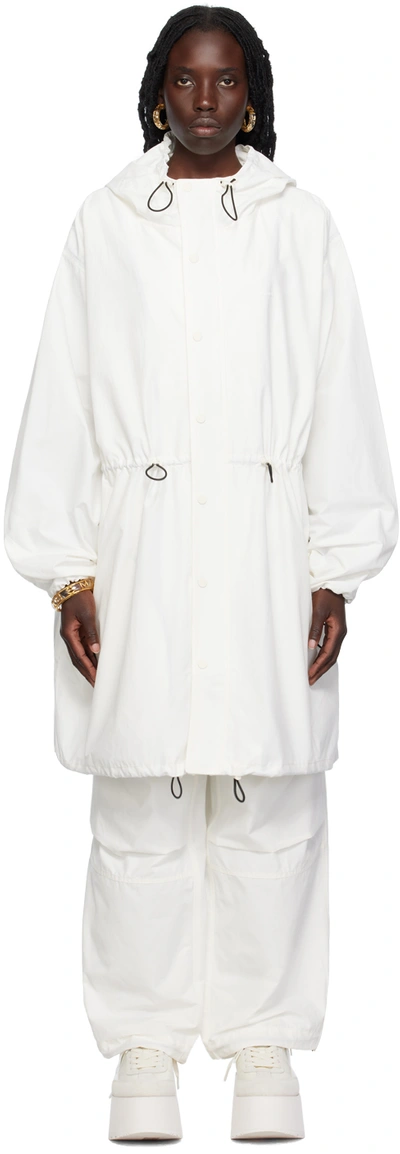 Marc Jacobs White 'the Balloon' Coat In 111 Ivory