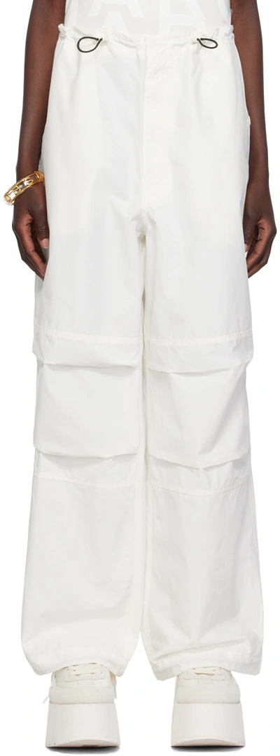 Marc Jacobs White 'the Balloon' Trousers In 111 Ivory