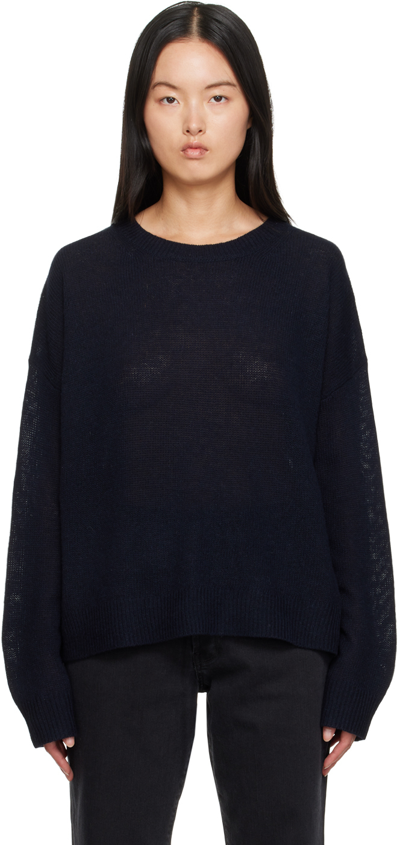 6397 Navy Off-gauge Sweater