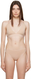 Baserange Beige Triangle Bra In Haptic