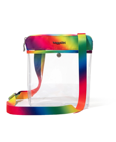 Baggallini Pride Stadium Clear Pocket Crossbody In Clear Rainbow Pride