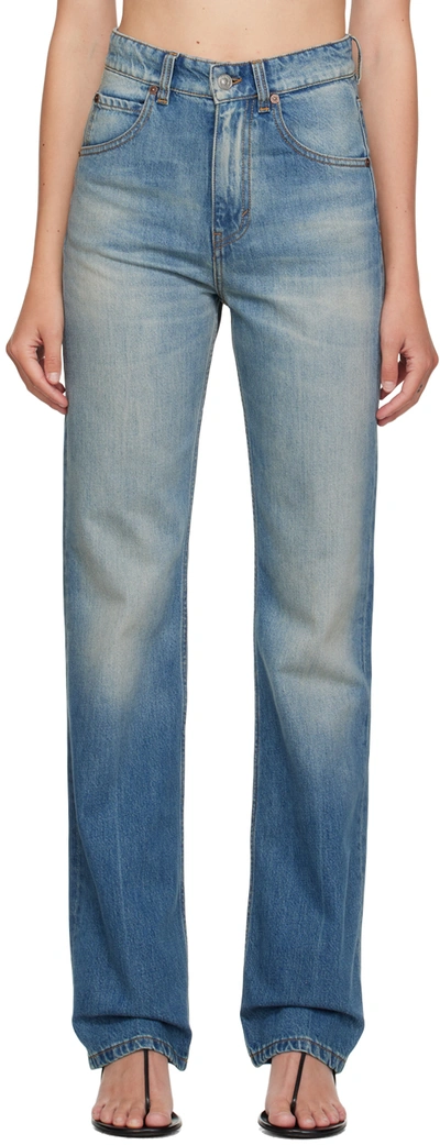 Victoria Beckham Blue Julia Jeans In 2504 Vintage Blue