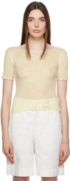 Baserange Off-white Gerrymandered T-shirt In Undyed