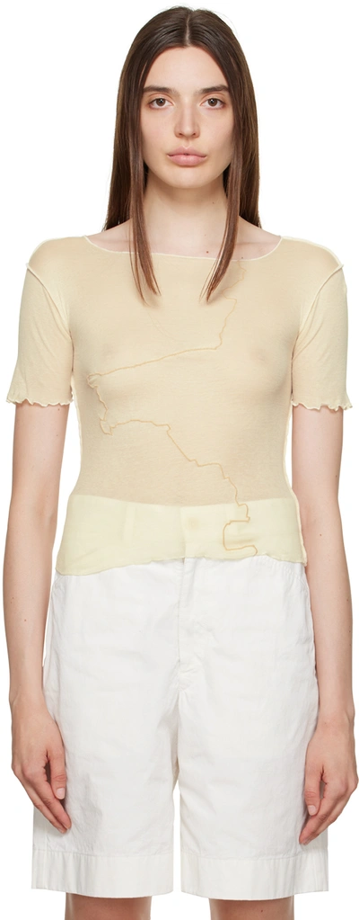 Baserange Off-white Gerrymandered T-shirt In Undyed