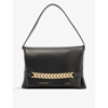 Victoria Beckham Womens Black Chain-embellished Leather Shoulder Bag In Black
