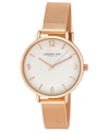 London Fog Women's Buckingham Rose Gold-tone Alloy Mesh Bracelet Watch 38mm In Rose Gold-tone