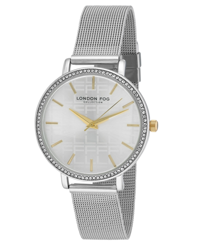 London Fog Women's Buckingham Silver-tone Alloy Mesh Bracelet Watch 38mm