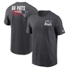 NIKE NIKE ANTHRACITE NEW ENGLAND PATRIOTS BLITZ ESSENTIAL T-SHIRT