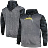 FANATICS FANATICS BRANDED HEATHER CHARCOAL LOS ANGELES CHARGERS BIG & TALL CAMO PULLOVER HOODIE