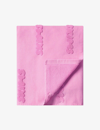 Skims Womens Light Pink Logo-embossed Cotton-blend Towel