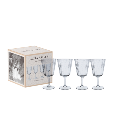 Laura Ashley Red Wine Glasses, Set Of 4 In Clear