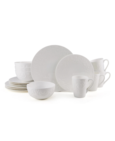 Mikasa Camila Dinnerware Set, 16 Piece In White